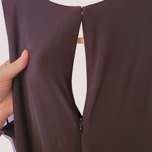 Luxe by Carmen Marc Valvo Faux Wrap Cocktail Dress - Picture 7 of 8